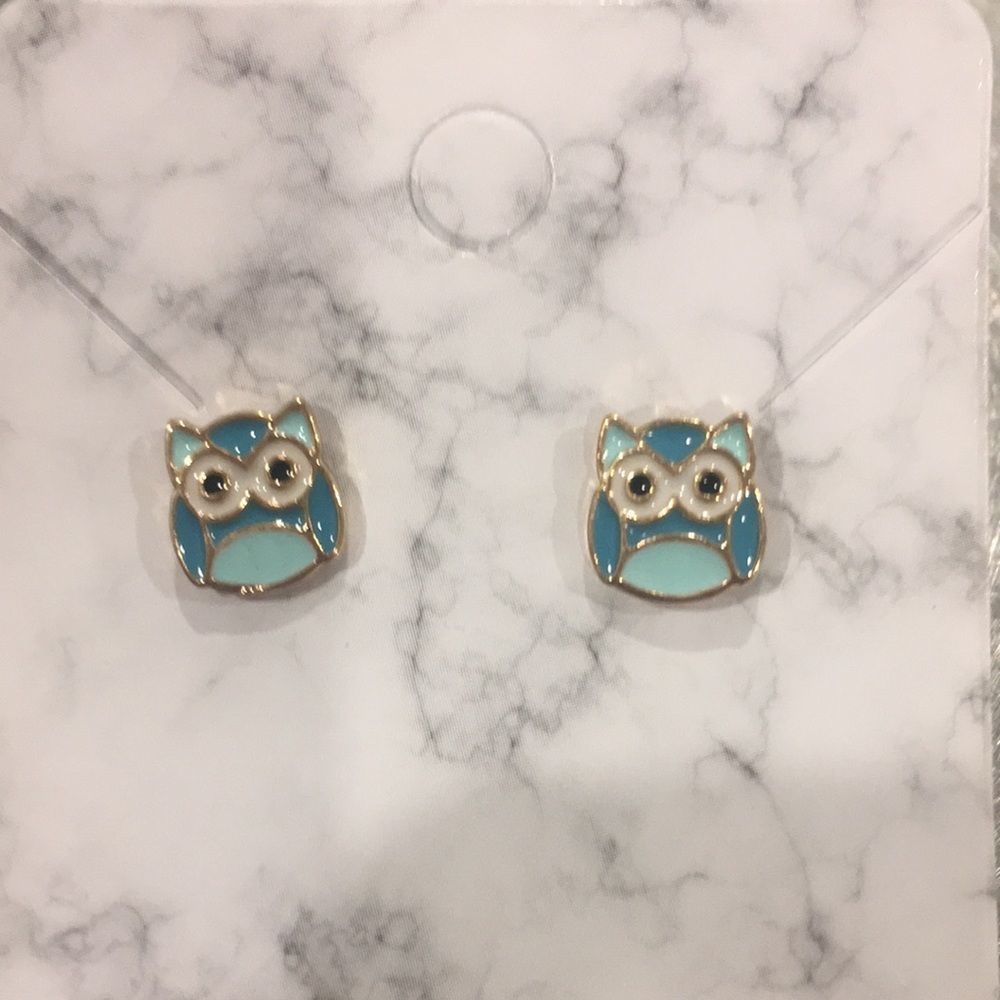 ☮️💗4/$12; 2/$8⭐️🩷 Girls blue owl earrings 🦉